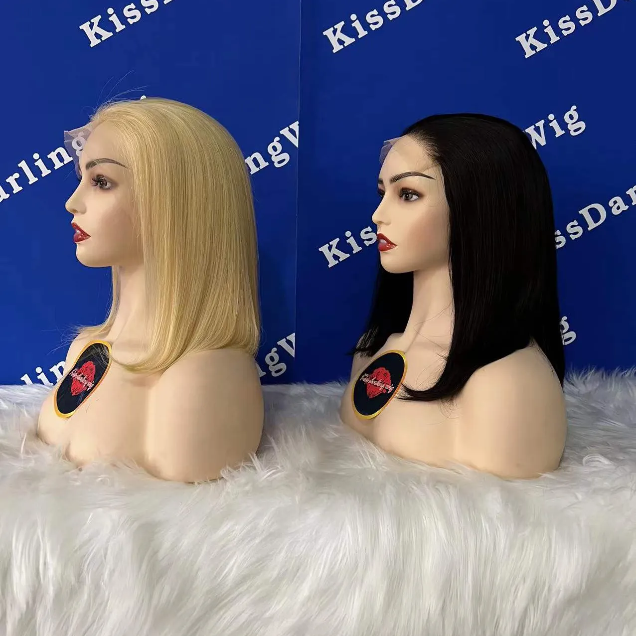 13X6 Hd Wig BOB Pendek Potongan Ganda Super 12A Cantik Panas Transparan dengan Rambut Manusia Wig Brasil