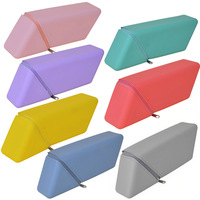 Estuche de Silicona Premium para Lápices, Bolsa Triangular Impermeable y Suave, Organizador de Papelería de Gran Capacidad para la Escuela, Venta al Por Mayor