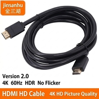 Kabel HDMI 2.0 J2001 4K 60Hz 18Gbps Kecepatan Tinggi HDMI ke Micro HDMI dengan Konektor Berlapis Emas untuk TV Proyektor Monitor