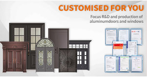 Tùy chỉnh đôi chống trộm hợp kim phía trước cửa ra vào bên ngoài pivot vật liệu hợp kim nhôm cho dân cư sử dụng - Product Image 5