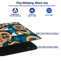 Tapis de table de mahjong en caoutchouc de haute qualité avec des caractéristiques antidérapantes, résistantes à la saleté et silencieuses, design de tapis de jeu, style américain