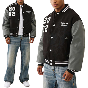 Service OEM Personnalisé – Blouson universitaire d'hiver style High Street, en laine/polyester, col montant, antibactérien - Product Image 1