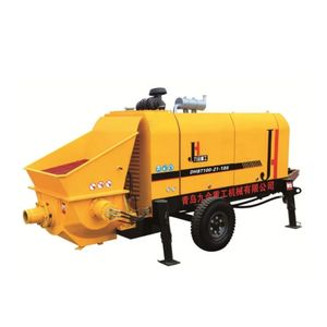 Bomba de Concreto Móvil de 80 Cbm con Motor Diésel, Suministro de Fábrica JIUHE, Bomba de Concreto Portátil con Remolque - Product Image 2