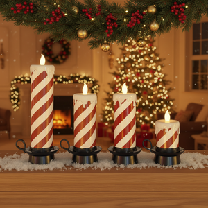 크리스마스 <span class=keywords><strong>LED</strong></span> 캔들 라이트 장식용 테이블 센터피스 무불꽃 <span class=keywords><strong>LED</strong></span> 크리스마스 캔들 라이트 휴일 홈 데코용 - Product Image 3