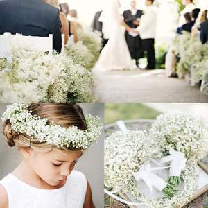 Fleurs artificielles de gypsophile pas chères pour la décoration de la maison, des mariages et des fêtes – Fleurs de gypsophile en PU au toucher réel - Product Image 3