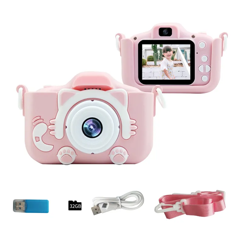 En çok satan 20MP Mini çocuklar 1080P ucuz oyuncaklar çocuklar sevimli karikatür kamera Instantane fotoğraf çekmek kamera