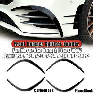สปอยเลอร์กันชนหน้าพร้อมไฟตัดหมอกสำหรับรถเมอร์เซเดสเบนซ์ รุ่น A-Class W177 Sport A35 A180 A200 A220 A260 สำหรับ AMG ปี 2019+ - Product Image 1