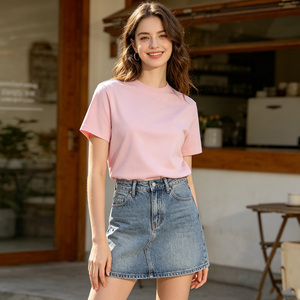 Vente d'usine, best-seller, t-shirt uni en coton 100% coupe ample style streetwear, vente en gros - Product Image 6