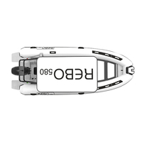 Vente chaude Pays-Bas Bateau pneumatique rigide en aluminium de 19 pieds 580 Hypalon PVC avec pont solaire