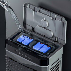Ventilateur de climatisation mobile de 90 cm avec refroidissement par évaporation, réglage de la vitesse du vent multi-vitesses pour la maison, le <span class=keywords><strong>garage</strong></span>, l'usine - Product Image 3
