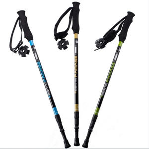 Bastones de Trekking Telescópicos de Fibra de Carbono, 3 Secciones, Antichoque, Ligeros, para Senderismo, Esquí, Caminatas al Aire Libre - Product Image 1