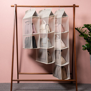 Organizador de bolsas colgantes, organizador de armario de tela multicapa a prueba de polvo, organizador de armario montado en la pared para el hogar y el dormitorio - Product Image 3