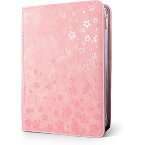 Classeur rose personnalisé à motif floral en relief, 9 pochettes, 288 emplacements pour cartes 3x4, pour cartes de sport et PTCG - Product Image 1