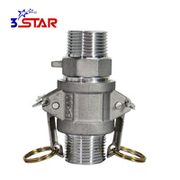 Acoplamiento Cam Lock de Aluminio, Acoplamientos Giratorios Tipo B, Acoplamiento de Manguera de 3/4 con Abrazadera