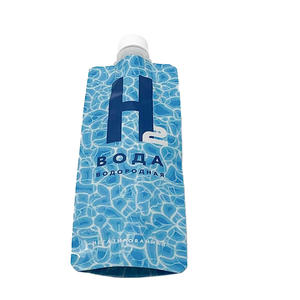 Impresión personalizada en huecograbado, bolsa con boquilla resellable de 500-750 ml, apta para uso alimentario, para agua, bebidas, vodka, cerveza, jugo, con sellado térmico. - Product Image 1