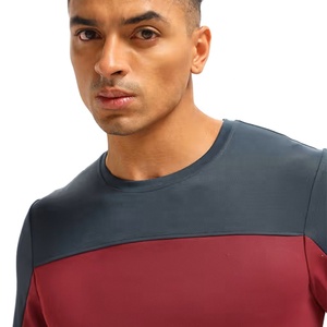 Wholesale T <b>Shirt</b> for Mens Athletic Long Sleeve T <b>Shirt</b> <b>Compression</b> Style <b>Gym</b> Wear with Moisture Wicking Fabric Colorblock <b>Shirt</b> - Product Image 2