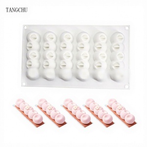 แม่พิมพ์เค้กมูสทรงยาวแบบ 6 ช่อง TangChu Cross-Border รุ่น Caterpillar สำหรับทำขนมหวานสไตล์ฝรั่งเศส แบบซิลิโคน ทนความร้อนสำหรับเตาอบ - Product Image 4