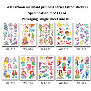สติกเกอร์ลายสัตว์การ์ตูนธีมเทพนิยายใหม่ปี 2024 สำหรับเด็ก ลายฉลาม ไดโนเสาร์ นางเงือกน่ารัก กันน้ำ - Product Image 2