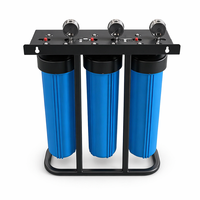 Sistema de Filtro de Agua por Ósmosis Inversa (RO) Personalizado de 20 Pulgadas, con Soporte para Debajo del Fregadero, Medidor de Flujo y Prefiltro