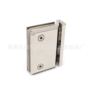 Bisagra de acero inoxidable con clip para vidrio, giratoria 360 grados, para mampara de ducha, puerta de baño, espejo, acabado brillante - Product Image 1