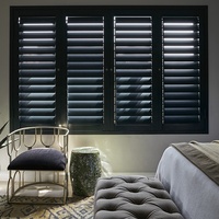 Volets de plantation à prix d'usine, volets à persiennes Jaslousie, volets de fenêtre en bois et PVC de style simple