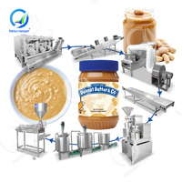 Ligne de production entièrement automatique de pâte de sésame/tahini 500-1000 kg/h en SUS304, machine de torréfaction et de broyage