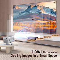 Projecteur Magcubic 8K Support HD 1080P X7 avec haut-parleur 5W Android 14 WiFi6 BT5.4 Projecteur vidéo extérieur Home cinéma