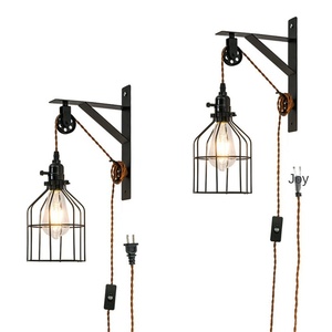 Colgador de plantas rústicas, montaje en pared, soporte de candelabro triangular de madera para enchufar, lámpara colgante, Kit de cable, accesorio - Product Image 1