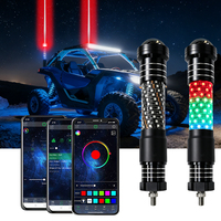Lampe fouet LED laser innovante RGB avec projecteur laser supérieur pour ATV, UTV, conduite nocturne dans les dunes de sable 12V