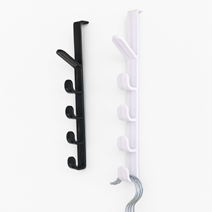 No-Drill Over the Door Hook <b>Plastic</b> Steel Adhesive Wall Hook for Home <b>Wardrobe</b> Organizer - Product Image 2