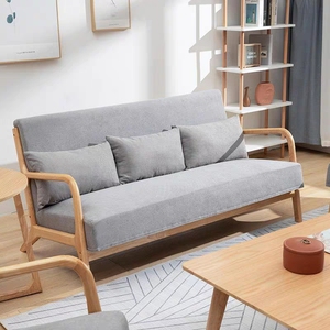 Sofá individual de madera, muebles de sala de estar, sofá moderno, sofá para apartamento - Product Image 3