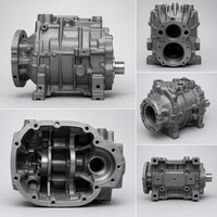 Boîtier de compresseur d'air robuste en fonte grise ASTM A48 LF, moulage au sable certifié ISO9001 pour machines automobiles OEM