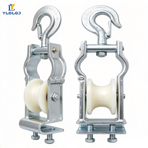 Polea de tendido de cables para conductores, con ranura de inserción y guía de esquina de montaje bidireccional, para trabajos de tendido de líneas aéreas - Product Image 4