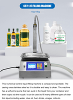 Machine de remplissage liquide CSY-L17 Détergent à lessive Liquide vaisselle Huile de cuisson Pesage Quantitatif Distribution automatique