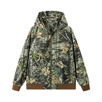 Veste matelassée à capuche imprimée pour homme, taille européenne, en polyester, avec fermeture éclair, manteau d'hiver en coton, capuche à cordon, logo personnalisé, vêtement d'extérieur chaud