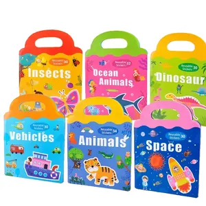 Montessori Children Scene Sticker Book DIY Puzzle Sticker Book