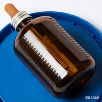 Flacon en verre moulé de 10 ml à 30 ml avec compte-gouttes et sceau pour huiles parfumées et autres liquides, avec impression sérigraphique