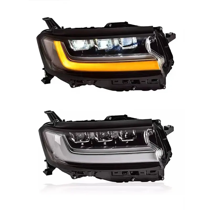 Front Light Suitable for 22-23 Land Cruiser LC300 headlight Assembly Base Modification and Upgrade To High-End LED Headlights