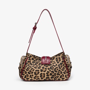 Bolso de Hombro de Piel Sintética con Estampado de <span class=keywords><strong>Leopardo</strong></span>, Remaches y Múltiples Cierres para Mujer, Estilo Y2K Grunge - Product Image 5