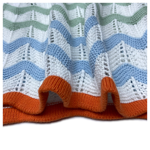 Tùy Chỉnh Mùa Hè Đan Polo Áo Sơ Mi Gradient Sóng Đan Ngắn Tay Áo Crochet 100% Bông Jacquard Cardigan Người Đàn Ông Dệt Kim Polo Áo Sơ Mi - Product Image 6