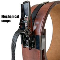 Ceintures de dynamophilie en cuir de vachette pleine fleur 13mm idéales pour les ceintures de gymnastique entraînement haltérophilie et musculation Squats