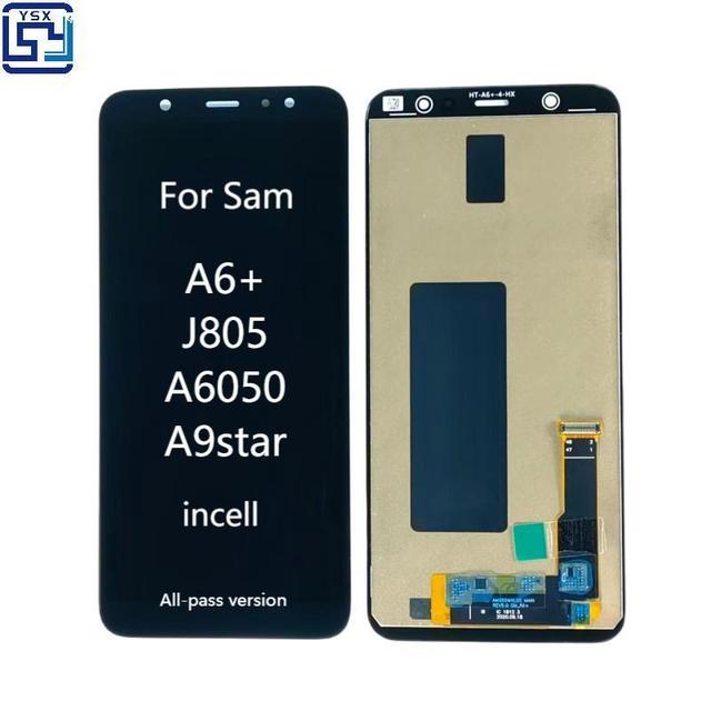 For samsung Pantalla Lcd Factory Panel Combo Assembly galaxy A6+ J805 A6050 A9star for samsung Original Colours Display