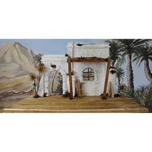 Décorations de Noël artisanales Bazaar Orient, support en bois stable unique de 60 x 30 x 34 cm pour figurines de 10 à 13 cm - Product Image 5
