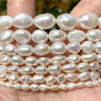 Perles de Culture d'Eau Douce Naturelles de Forme Irrégulière de Haute Qualité, Tailles Variées (4-5mm, 5-6mm, 6-7mm, 7-8mm, 8-9mm, 9-10mm, 10-11mm) pour la Fabrication de Bijoux DIY