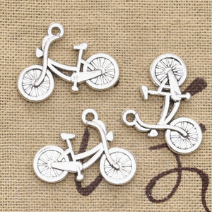 Charmes vélo vélo 26x18mm tibétain couleur argent pendentifs Antique fabrication de bijoux bricolage artisanat fait main - Product Image 3