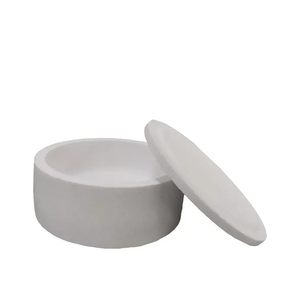 Zirconia Porcelain Ceramic Crucible Alumina Ceramic Tube Container Refractory Ceramic Fiber Crucible