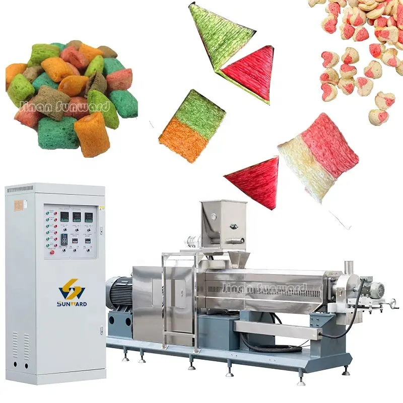 Doble/doble colores almohada Choco-Filled Crackers máquina de producción línea equipo planta maquinaria