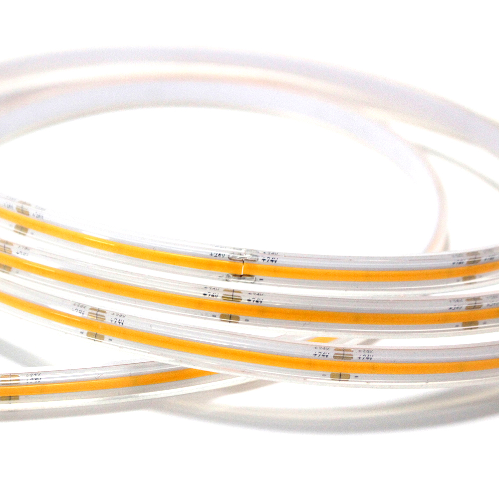 Uniform 480PCS Chip Flexible COB LED Strip DC24V 8W-15W 8mm RGB Color