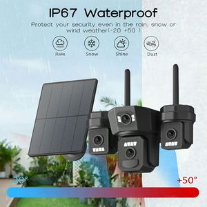 QL32 Outdoor 9MP Ultra HD 3 Lens Solar Security <b>Camera</b> 4G WiFi <b>PTZ</b> <b>Camera</b> Humanoid Detection Two-way Audio <b>CCTV</b> <b>Camera</b> - Product Image 1