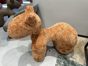 Enfants/adultes taille mode moderne Designer tissu Accent chaise pour salon chambre tissu Animal sans bras pantoufles chaises - Product Image 3